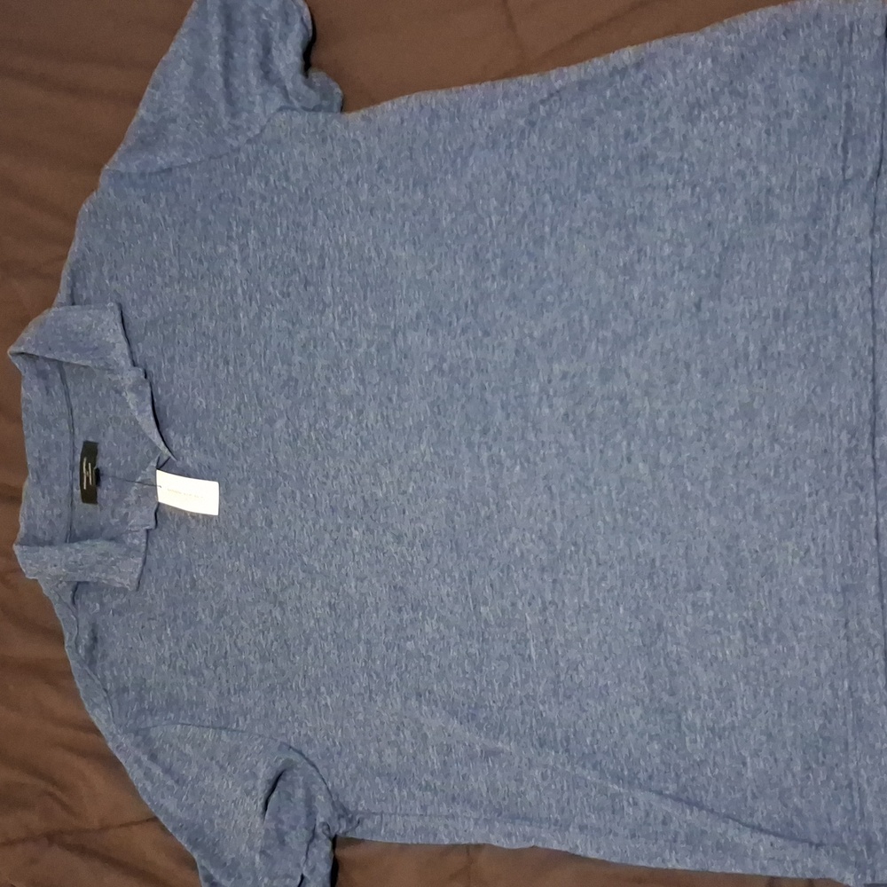 Banana Republic Heathered Blue Polo